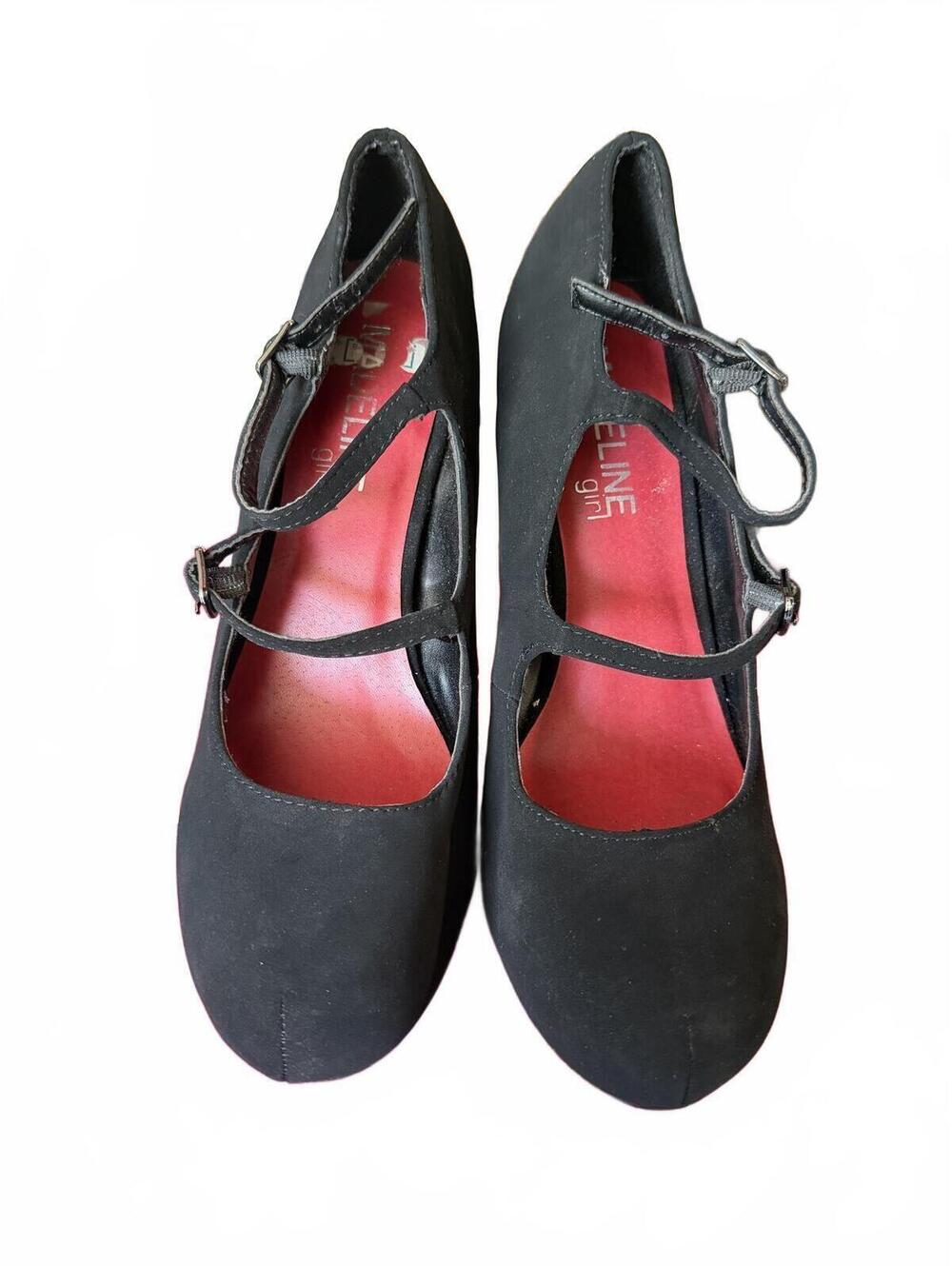 madeline Black Mary Jane 5in Heel Pumps Size 8.5
